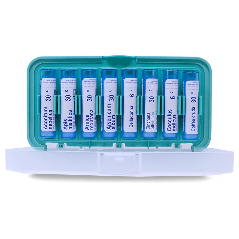 Boiron HomeoTravel medicine tubes arranged for quick access