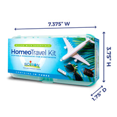 Boiron Homeotravel apis mellifica 30C tube close-up for travel relief.