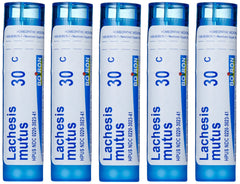 Boiron Lachesis Mutus 30C pellets pack for discreet hot flash support