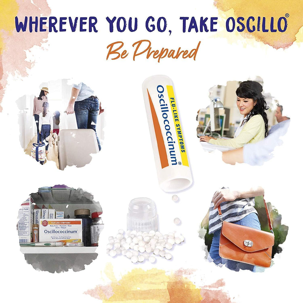 Boiron Oscillococcinum bottle used for family use and safe non-drowsy relief.