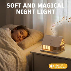 Bokefo bedside lamp casts warm ambient light ideal for reading.