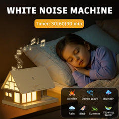 Bokefo bedside lamp with white noise sounds for a calm sleep environment.