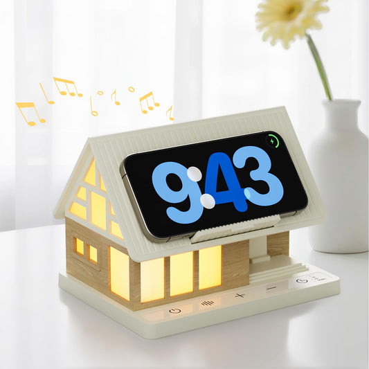 Bokefo bedside lamp with built-in wireless charging for a clutter-free nightstand.