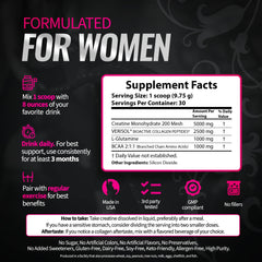 Bold Buns Creatine for Women creatine monohydrate powder supports consistent workouts.