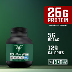 Bolt Biozyme vanilla protein scoop beside the tub for post-workout fueling.