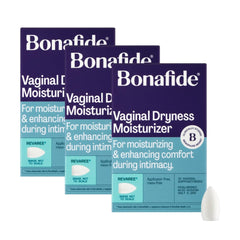 Bonafide Revaree packaging close-up highlighting hydration benefits for vaginal comfort