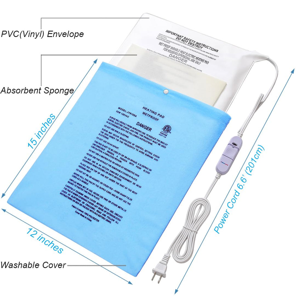 Portable 12x15 Boncare heating pad suitable for home or travel
