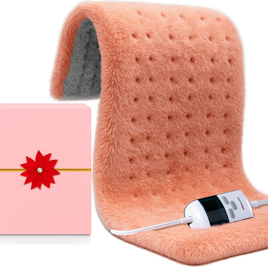 Boncare Ultra Plush XXL heating pad offers full back coverage for targeted warmth.