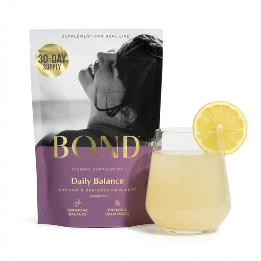 BOND Prenatal Lemon Drink bottle close-up shows refreshing, easy-to-mix vitamin hydration.