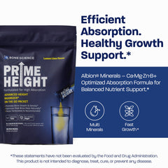 Prime Height powder dissolves easily in a glass of water for a kid-friendly drink.