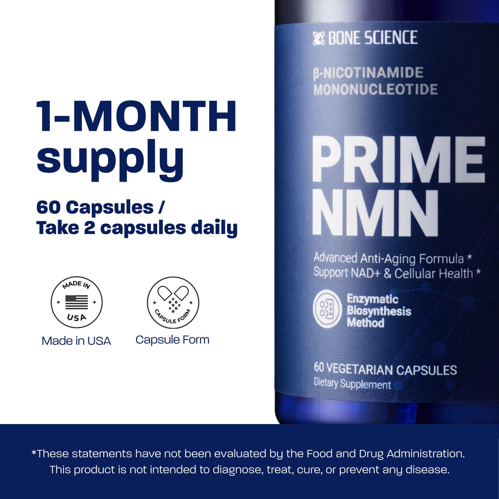 BONE SCIENCE vegan non-GMO formulation label.