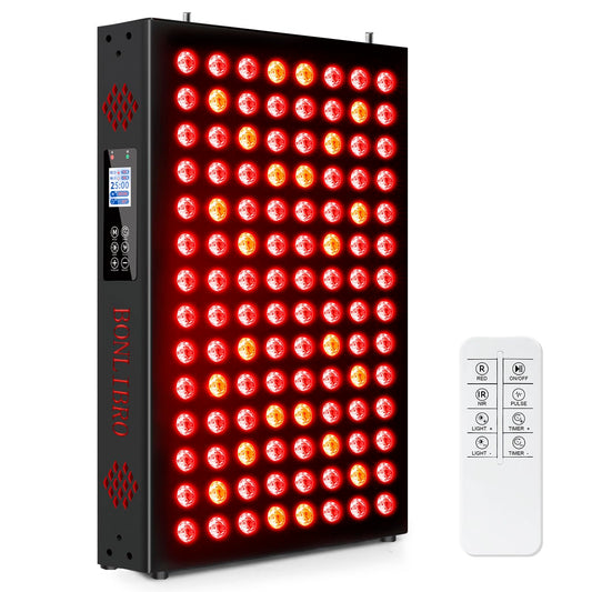 BONLIBRO red light panel face closeup promoting skin vitality and relaxation