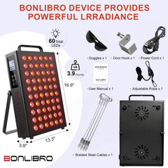 Wall-mounted BONLIBRO panel with hanging kit ready for use