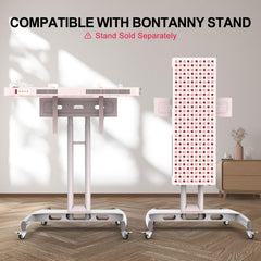 BONTANNY red light therapy stand compatibility image showing flexible setup