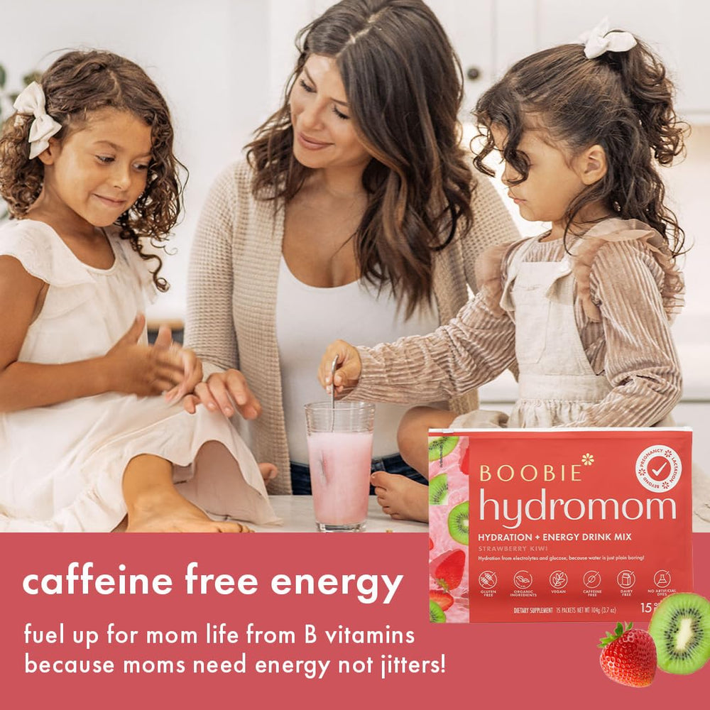 Boobie Hydromom supports hydration during pregnancy with fruity flavor