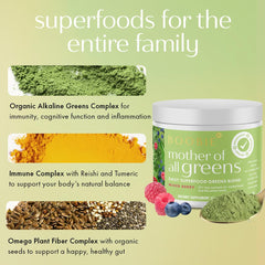 Boobie Mother of All Greens kid-friendly mix ready for cups