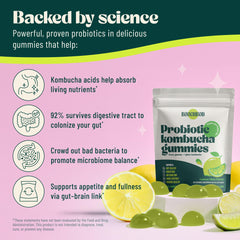 BoochBod probiotic gummies package for on-the-go digestion benefits.