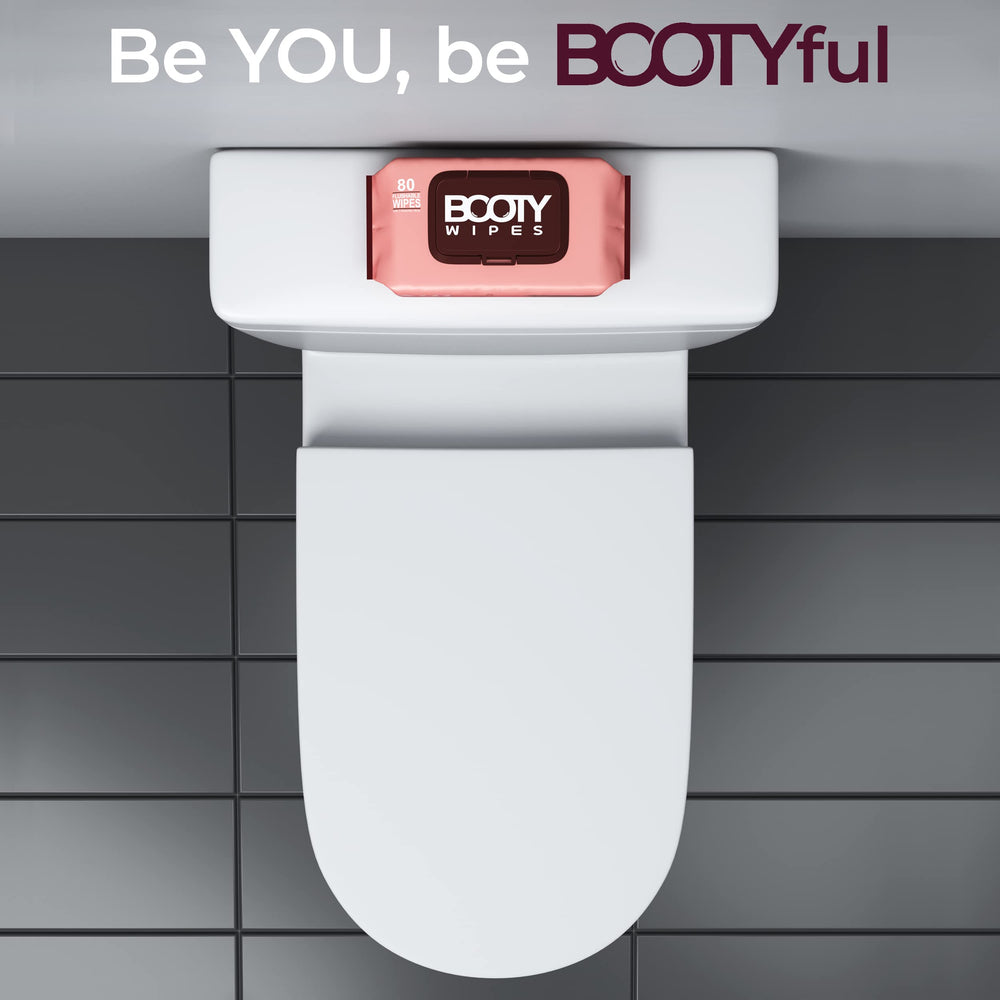 Booty Wipes feminine wipes in a resealable pack for discreet daily hygiene