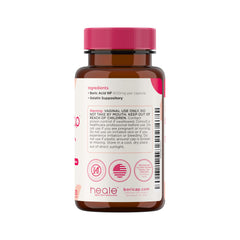 BoriCap Heale packaging and label showcase USA-made boric acid wellness product
