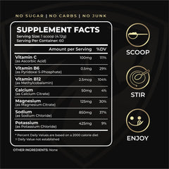 Magnesium and calcium citrate in the formula supporting recovery and cramps.