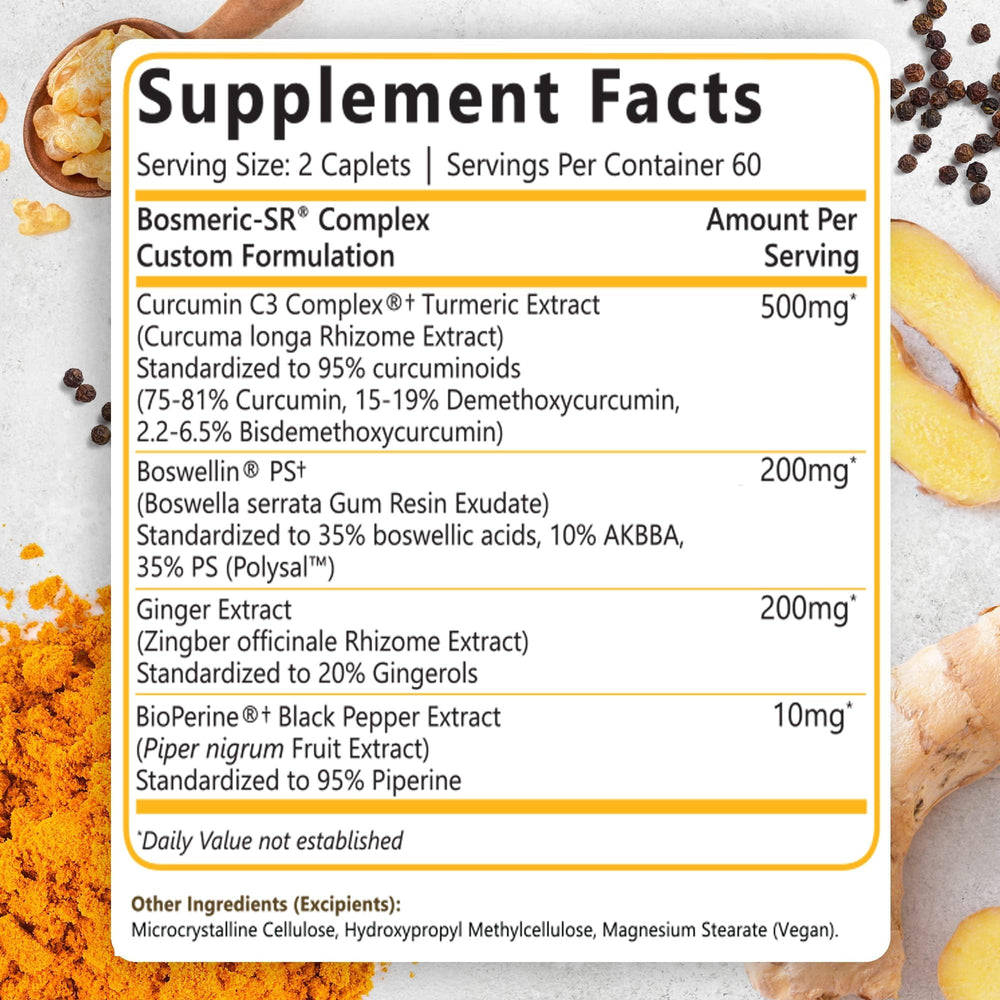 Bosmeric SR turmeric curcumin C3 complex visual