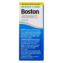 Visibly tinted cleaner aids rinsing for gas permeable lenses.