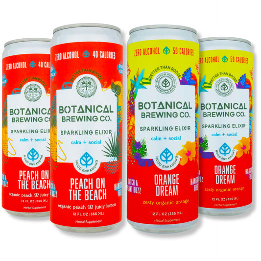 Botanical Brewing Peach on the Beach can highlighting tropical flavor for a refreshing unwind.