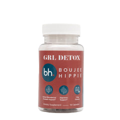 Boujee Hippie GRL Detox bottle front view for daily wellness routine.