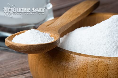 Glass of water with Boulder Salt demonstrates electrolyte-rich hydration