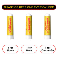 Boy Smells Citrus Sniffer nasal stick travel-friendly design.