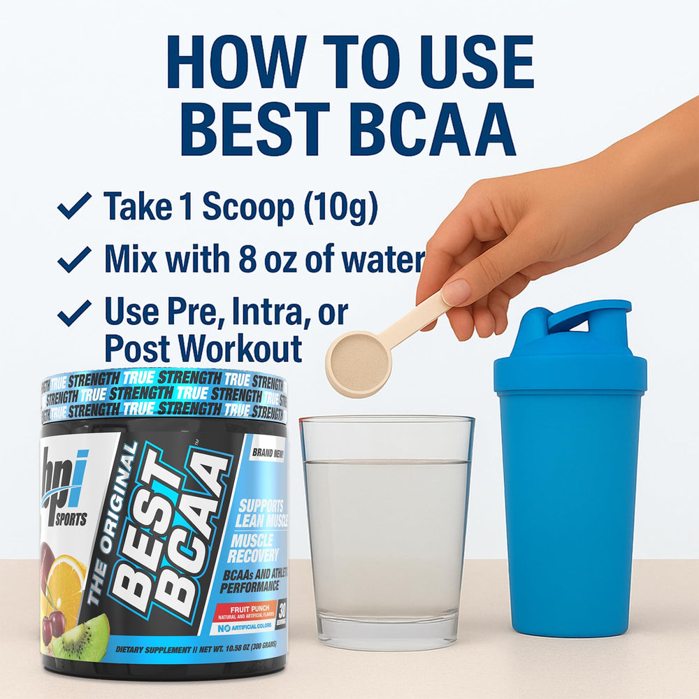BPI Best BCAA USA-made badge signals quality manufacturing