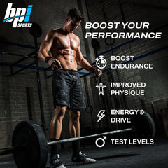 Best Test label close-up emphasizing a performance-ready formula for men.