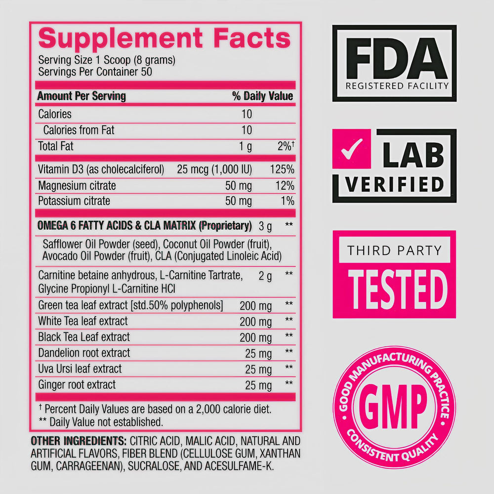Fruit Punch flavor label on BPI Shredded jar