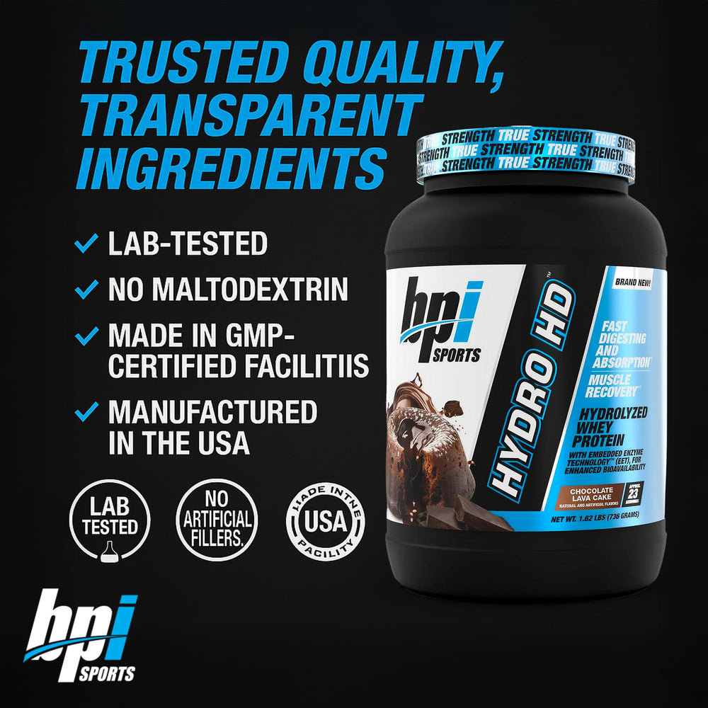 BPI Sports Hydro HD post-workout recovery scene emphasizes fast absorb and reduced soreness.