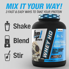 Whey HD nutrition panel close-up emphasizes low carb protein quality.
