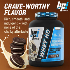 Whey HD shaker with mixed shake illustrates convenient post-workout nutrition.