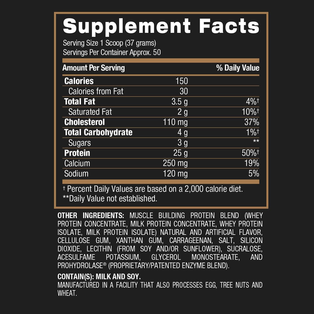 BPI Sports Whey HD enzyme blend label close-up.