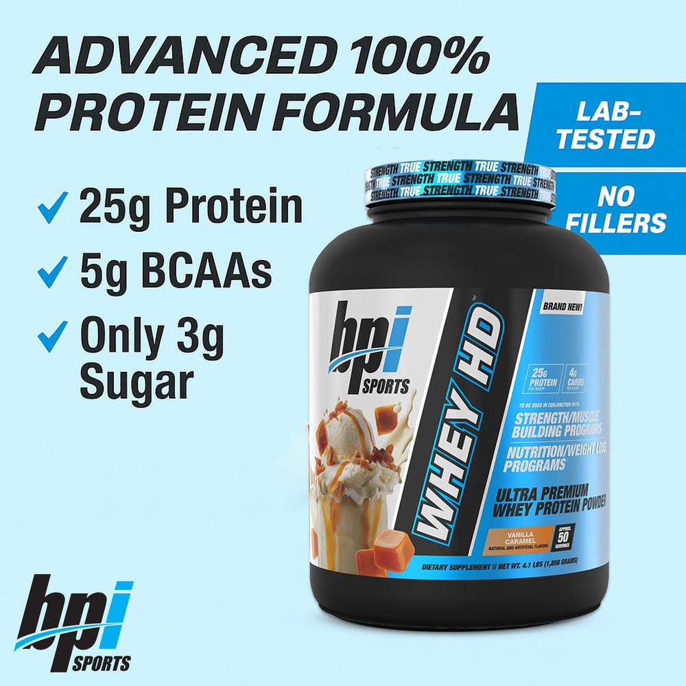 BPI Sports Whey HD scoop ready to mix.