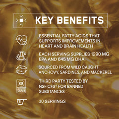 BARE PERFORMANCE NUTRITION ingredient panel showcasing wild-caught fish oil and EPA/DHA content.