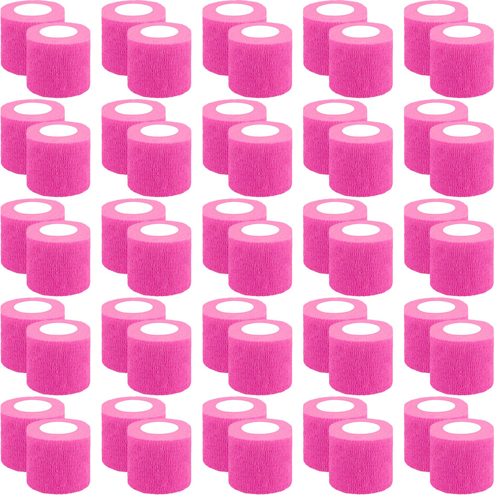 BQTQ 50-roll neon pink bandage wrap for fast, secure support.
