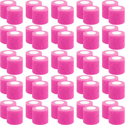 BQTQ 50-roll neon pink bandage wrap for fast, secure support.