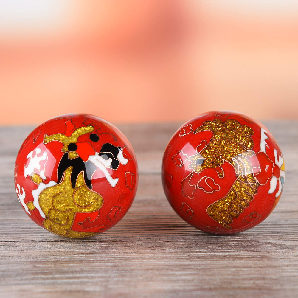BRABUD Baoding ball ceramic surface close-up highlighting artwork