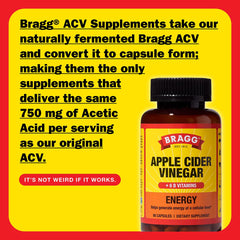 Bragg Energy ACV Capsules capsules arranged for easy dosing and routine.