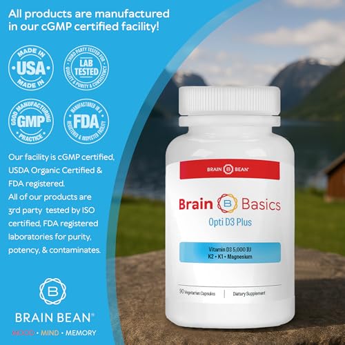 Brain Bean Brain Basic Opti D3 Plus capsules for convenient daily intake