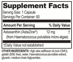 Brain Bean Astaxanthin capsule closeup highlighting antioxidant support and eye comfort.