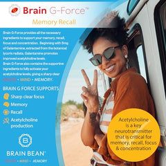 Brain Bean Brain G-Force label closeup emphasizes ingredient transparency and quality.