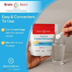 Brain Bean creatine near Made in USA badge signals quality