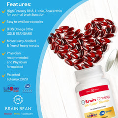 Brain Bean Brain Omega-3 serving information shown for easy daily planning
