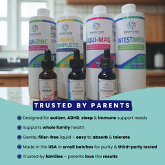 BrainChild Nutritionals IntestiMend nutrition facts panel with supplement details.