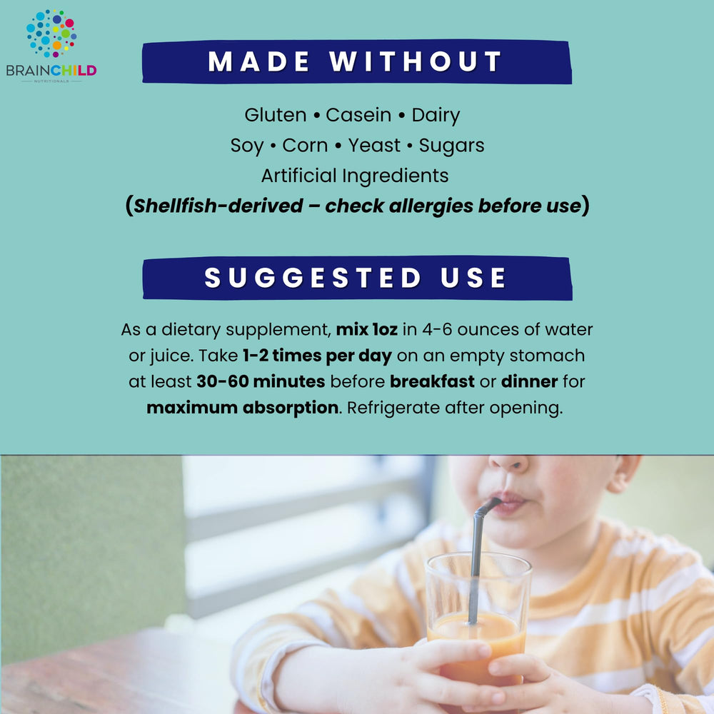 BrainChild Nutritionals IntestiMend packaging box emphasizing allergen-friendly formula.